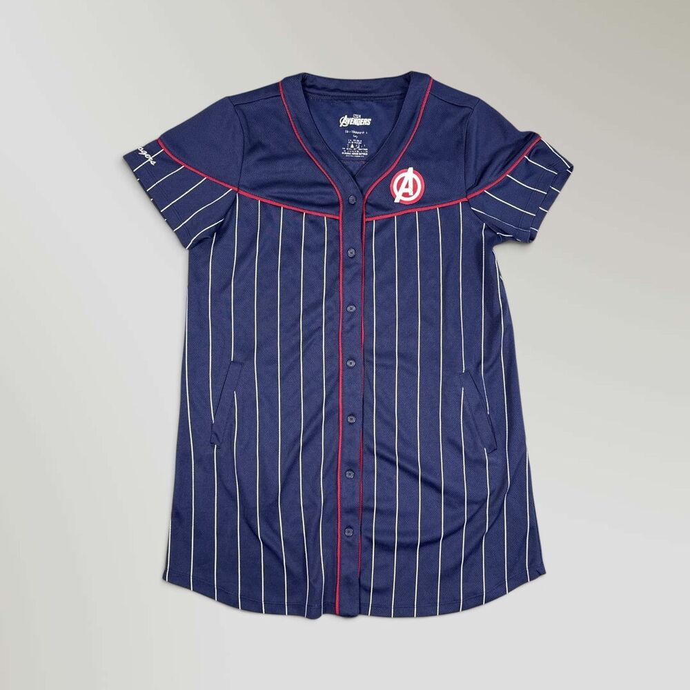 Her Universe Marvel Avengers Captain America Baseball T-Shirt Dress Size Small